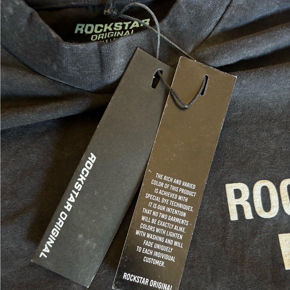 Rockstar Original Double Layer Thermal Boxy Crop Tee Size Small NWT - Picture 6 of 8